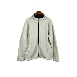 Wantdo Womens XL Full-Zip Fleece Jacket Beige